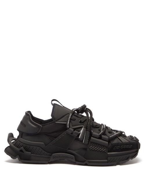 Dolce & Gabbana - New Space Extended-heel Canvas Trainers - Mens - Black