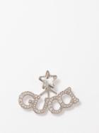 Gucci - Script-logo Crystal-embellished Single Earring - Womens - Crystal