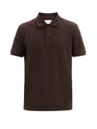 Matchesfashion.com Bottega Veneta - Cotton Piqu Polo Shirt - Mens - Brown
