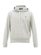Matchesfashion.com Polo Ralph Lauren - Logo-embroidered Jersey Hooded Sweatshirt - Mens - Grey
