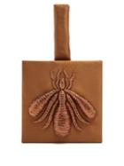 Matchesfashion.com Sanayi 313 - Ragno Embroidered Satin Clutch - Womens - Bronze