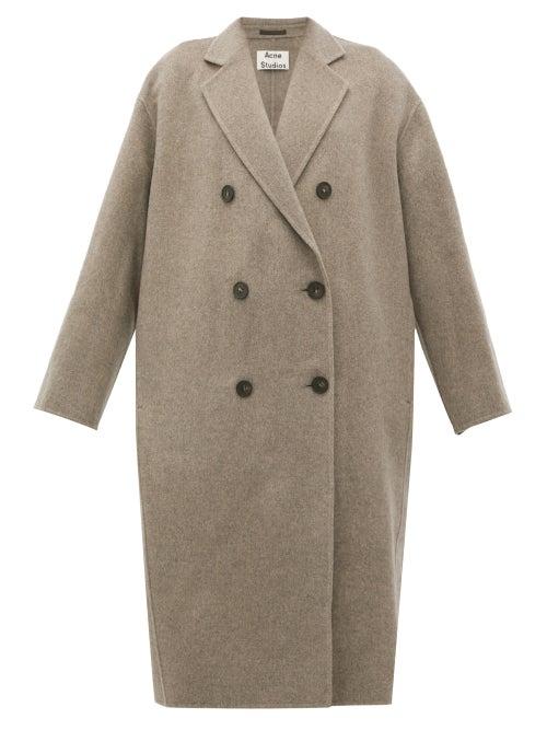 Matchesfashion.com Acne Studios - Odethe Double-breasted Wool Coat - Womens - Grey
