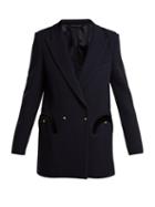 Matchesfashion.com Blaz Milano - Resolute Everyday Wool Crepe Blazer - Womens - Navy