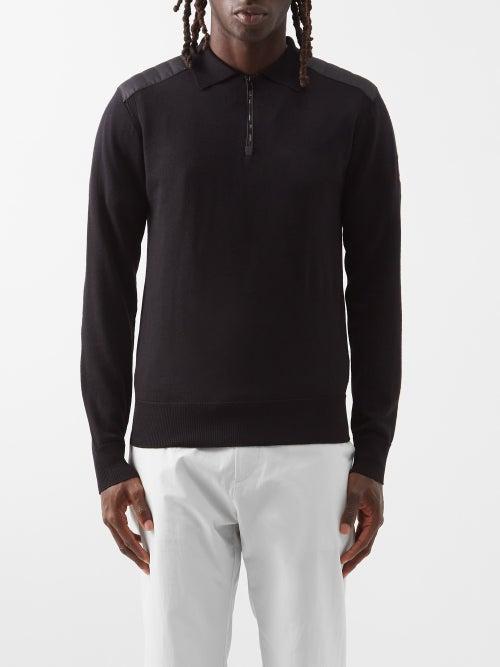 Belstaff - Kirk Quarter-zip Merino Sweater - Mens - Black