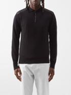 Belstaff - Kirk Quarter-zip Merino Sweater - Mens - Black