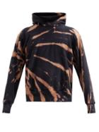 Matchesfashion.com Les Tien - Tie-dye Brushed-back Cotton Hooded Sweatshirt - Mens - Navy Multi