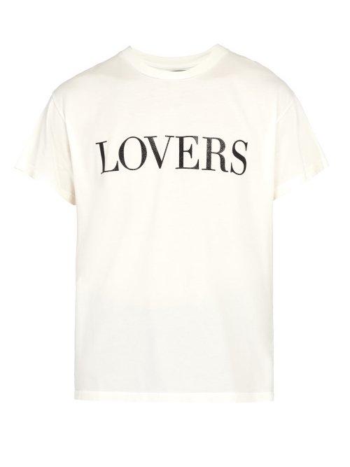 Matchesfashion.com Amiri - Lovers Print Cotton T Shirt - Mens - White