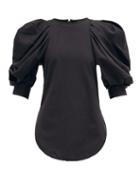 Matchesfashion.com Isabel Marant - Surya Puffed-sleeve Canvas Top - Womens - Black