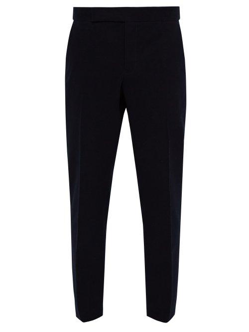 Matchesfashion.com Berluti - Brushed Cotton Twill Chinos - Mens - Navy