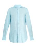 Finamore Gaeta Spread-collar Linen Shirt