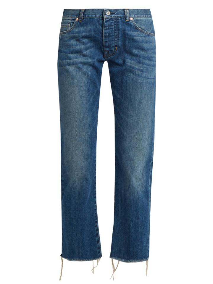 Nili Lotan Boyfriend Mid-rise Slim-leg Cropped Jeans