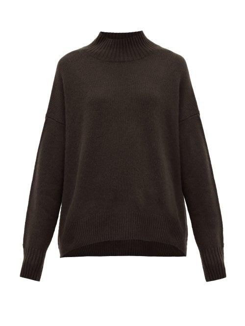Matchesfashion.com Allude - High Neck Cashmere Sweater - Womens - Brown