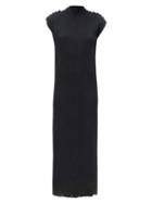 Matchesfashion.com Jil Sander - Translucent Pleated-jersey Dress - Womens - Black