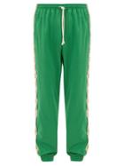 Matchesfashion.com Gucci - Gg-jacquard Side-stripe Technical Trackpants - Mens - Green