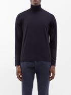 Thom Sweeney - Roll-neck Merino Sweater - Mens - Navy