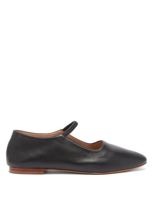 Matchesfashion.com Mansur Gavriel - Glove Mary Jane Leather Flats - Womens - Black