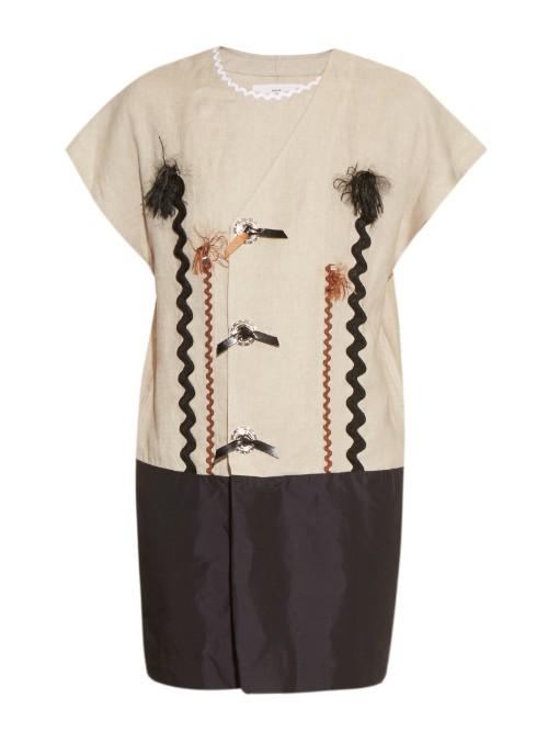Toga Embellished Linen Dress