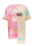 Matchesfashion.com Loewe Paula's Ibiza - Asymmetric Palm Leaf-print Tie-dye T-shirt - Womens - Orange Multi