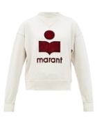 Matchesfashion.com Isabel Marant Toile - Moby Embroidered-logo Cotton-blend Sweatshirt - Womens - Ivory
