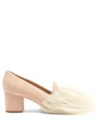 Brother Vellies Kaya Shearling-trimmed Suede Loafers