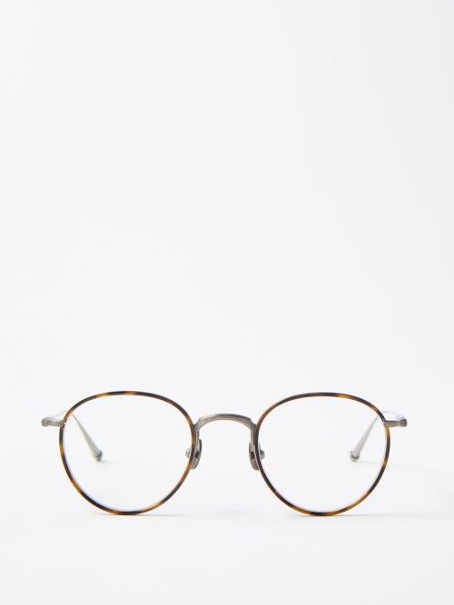 Matsuda - Round-frame Titanium Glasses - Mens - Silver Multi