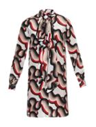 Jonathan Saunders Kelly Wave-print Silk Dress