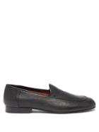 The Row - Almond-toe Grained-leather Loafers - Womens - Black