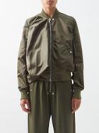 Rick Owens - Seb Recycled-satin Bomber Jacket - Womens - Khaki