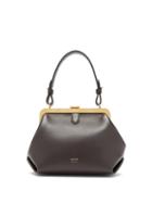 Matchesfashion.com Khaite - Agnes Small Leather Top-handle Bag - Womens - Dark Brown