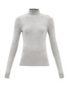 Joseph - Roll-neck Silk-blend Sweater - Womens - Grey