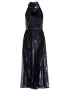 Nina Ricci Halterneck Velvet-lam Dress