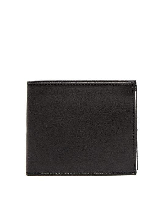 Matchesfashion.com Maison Margiela - Stitch Detail Leather Billfold Wallet - Mens - Black Multi