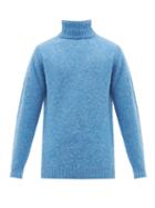 Matchesfashion.com Howlin' - Sylvester Virgin Wool Roll Neck Sweater - Mens - Blue