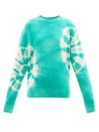 The Elder Statesman - Spiral City Tie-dyed Cashmere Sweater - Womens - Green