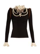 Gucci Necklace-embellished Wool-blend Knit Sweater