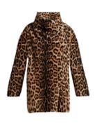 Matchesfashion.com Yves Salomon - Leopard Print Reversible Shearling Coat - Womens - Leopard
