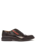 Matchesfashion.com Gucci - Chuck Perforated Gg Leather Brogues - Mens - Black Multi
