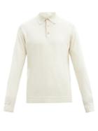 Matchesfashion.com Caruso - Cotton Long-sleeved Polo Shirt - Mens - Cream