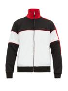 Matchesfashion.com Givenchy - Colour Block Logo Embroidered Zip Up Track Top - Mens - Black Red