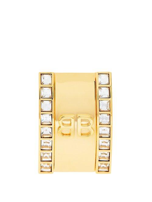 Matchesfashion.com Balenciaga - Logo Clip On Single Earring - Womens - Gold