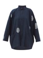 Matchesfashion.com Eskandar - Scattered Disc Shibori-dyed Cotton Jacket - Womens - Navy White