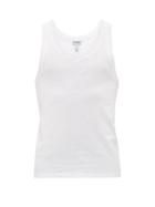Matchesfashion.com Dolce & Gabbana - Pack Of Two Logo-label Stretch-cotton Vests - Mens - White