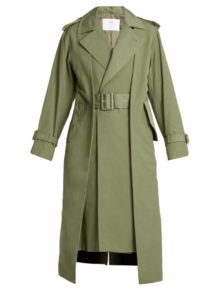 Toga Pleat-front Belted Trench Coat