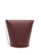 Matchesfashion.com Tsatsas - Olive Grained-leather Bucket Bag - Womens - Burgundy