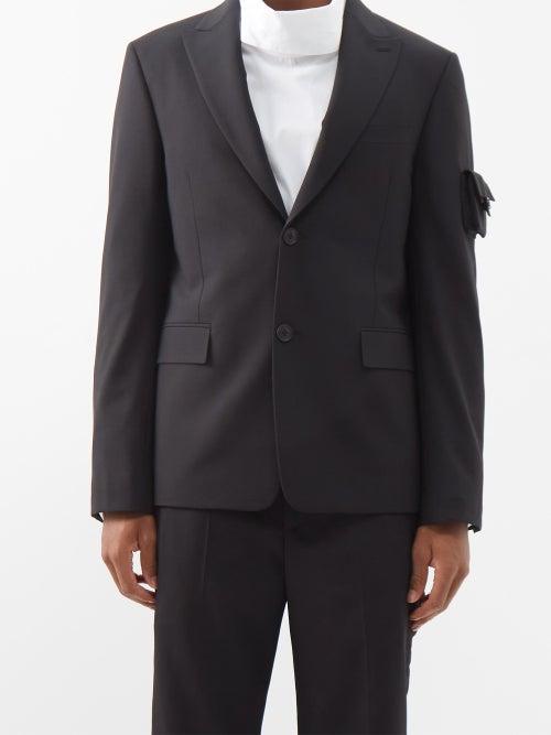 Fendi - Sleeve-pocket Tailored Blazer - Mens - Black