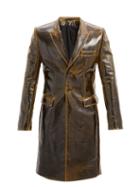 Matchesfashion.com Ann Demeulemeester - Coated Wool-blend Jacket - Mens - Brown