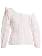 Matchesfashion.com Sea - Off The Shoulder Cotton Top - Womens - Pink