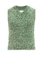 Maison Margiela - Mlange Wool-blend Sweater Vest - Mens - Green Multi