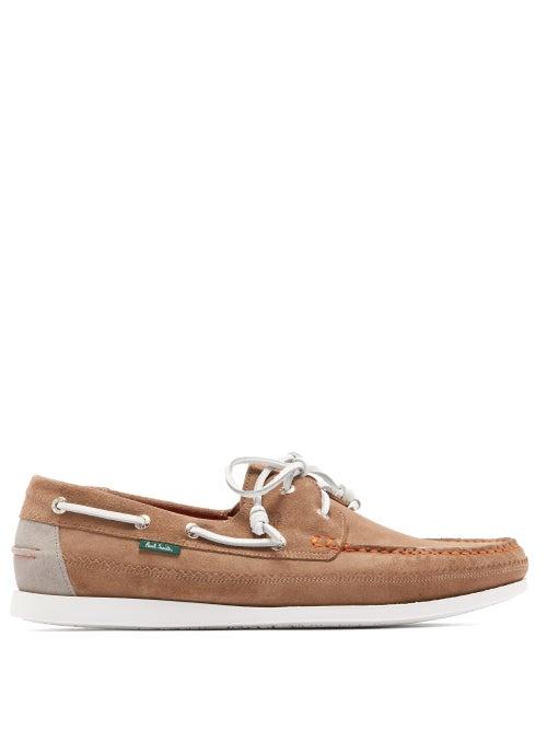 Matchesfashion.com Paul Smith - Archer Suede Deck Shoes - Mens - Khaki