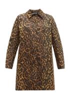 Matchesfashion.com Miu Miu - Padded Leopard Print Technical Twill Coat - Womens - Leopard